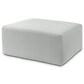 Jaxx Fairlie Boucle Fabric Ottoman in Silver, , large