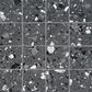 Dal-Tile Poke Raven Flecks 3" x 3" Straight Joint on 12" x 12" Porcelain Mosaic Sheet, , large