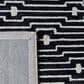 Safavieh Micro-Loop MLP166H 8" x 10" Charcoal and Ivory Area Rug, , large