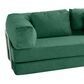 Jaxx Unsofa Stationary Sofa in Peacock Green Velvet, , large