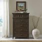 Belle Furnishings Paradise Valley 5-Drawer Chest in Saddle Brown, , large