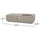 Hearth and Haven Rectangle MgO Concrete Fire Pit in Light Grey, , large