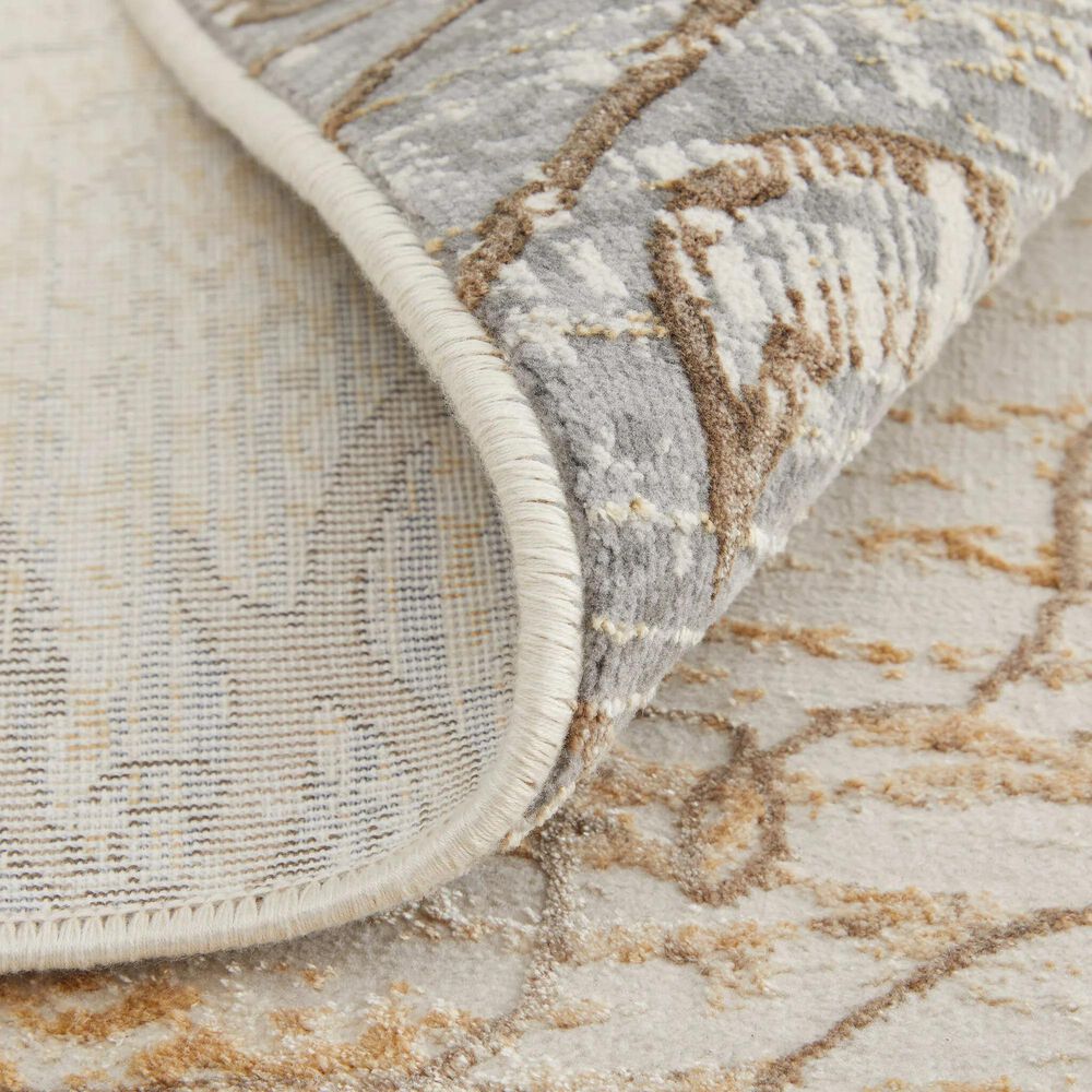 Feizy Celene 39L1F 3&#39;9&quot; x 5&#39;7&quot; Beige and Gray Area Rug, , large