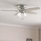 Hunter Builder Low Profile 52" Ceiling Fan with Lights in Brushed Nickel, , large