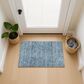 Dalyn Rug Company Soft Essentials Solid Denim 2"6" x 3"10" Indoor/Outdoor Area Rug, , large