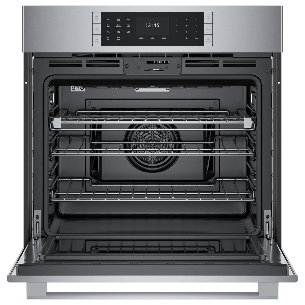 Bosch Benchmark 2-Piece Kitchen Package with 30&quot; Single Electric Wall Oven and 36&quot; Gas Cooktop in Stainless Steel and Black, , large