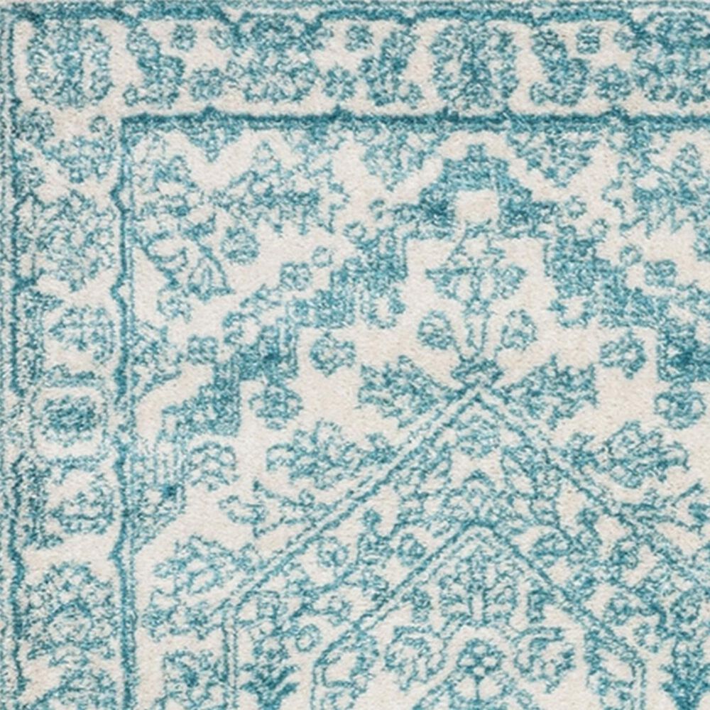 Safavieh Adirondack ADR108G 2&#39;6&quot; x 8&#39; Ivory and Teal Runner, , large