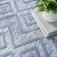 Nourison Versatile 7" x 10" Denim Blue Indoor/Outdoor Area Rug, , large