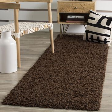 Safavieh Athens Shag SGA119A-28 2"3" x 8" Brown Runner, , large