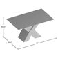 Furniture of America Warner Dining Table in Black and Clear - Table Only, , large
