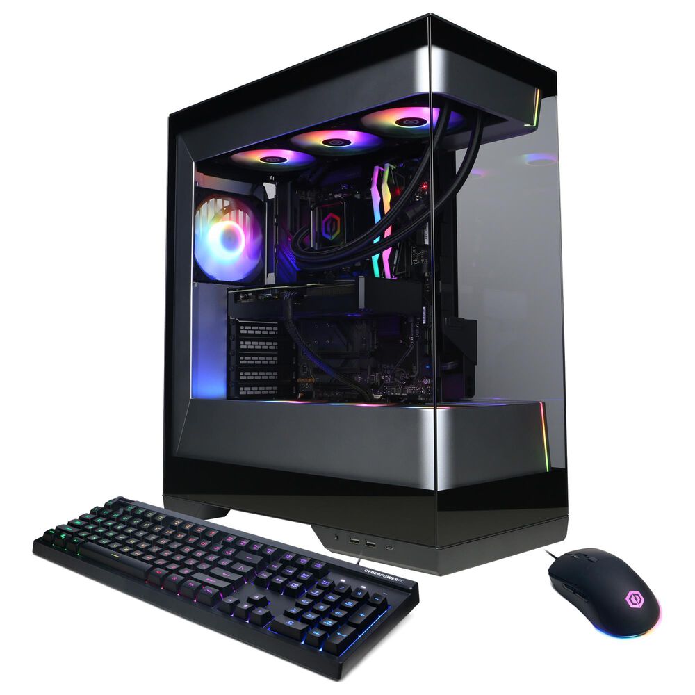 CyberPowerPC Gamer Supreme Gaming Desktop | AMD Ryzen 9 9900X - 32GB RAM - NVIDIA GeForce RTX 5070 Graphics - 2TB SSD in Black, , large