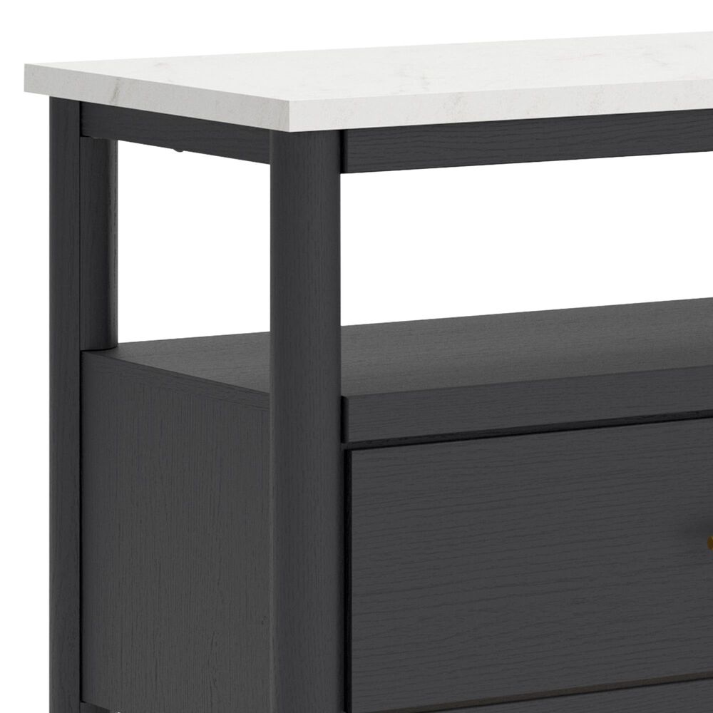 Ashley Cadmori 71" Extra Large TV Stand in Black and White, , large