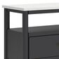 Ashley Cadmori 71" Extra Large TV Stand in Black and White, , large