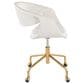 Lumisource Curvo Task Chair with White Cushion in Gold, , large