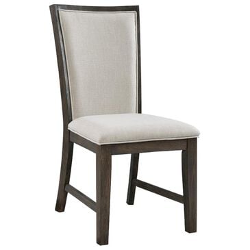 Mayberry Hill Grady Slat Back Polyester Upholstered Side Chair in Warm Cocoa, , large