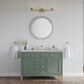 James Martin Vanities Chicago 48" Single Bathroom Vanity in Smokey Celadon with 3 cm Eternal Jasmine Pearl Silestone Top, Rectangular Sink and FreePower Wireless Charger, , large