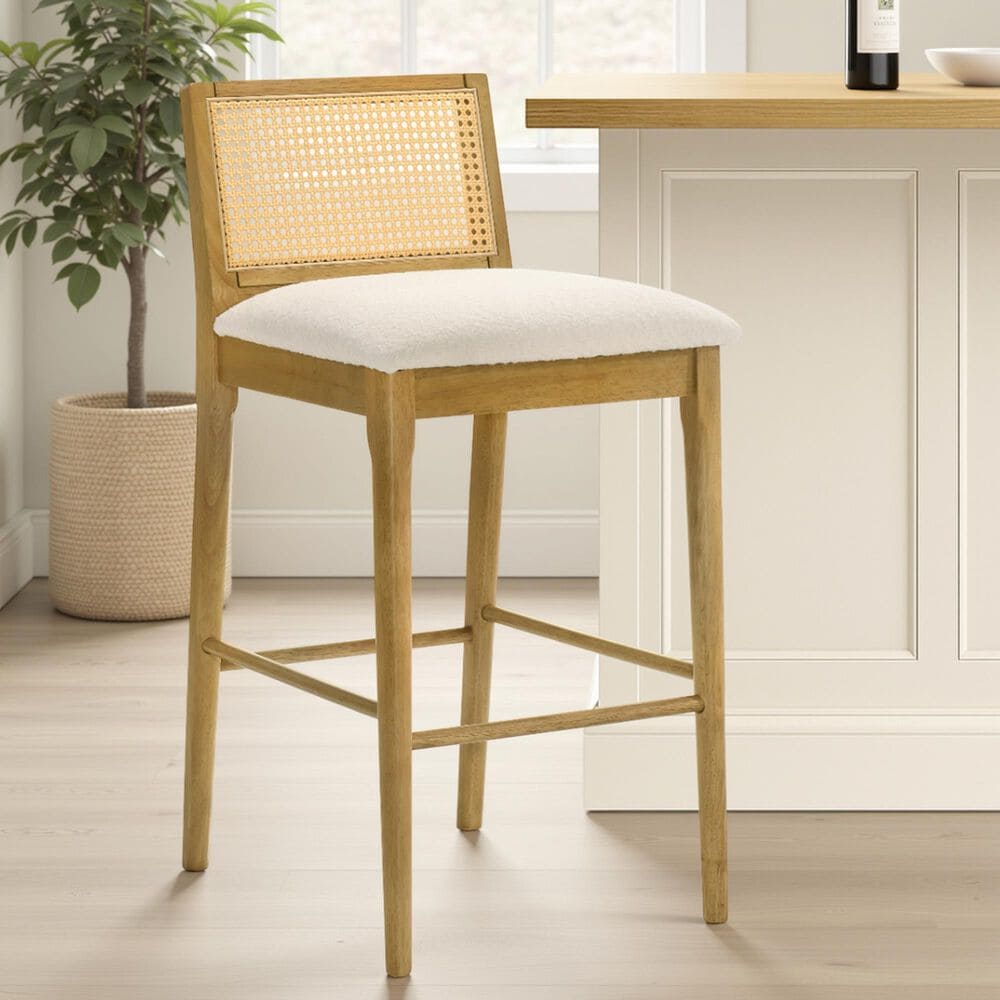 Armen Living Tobias Bar Height Stool in Black, , large
