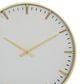 Maple and Jade Decorative Wall Clock in Matte Gold and White, , large