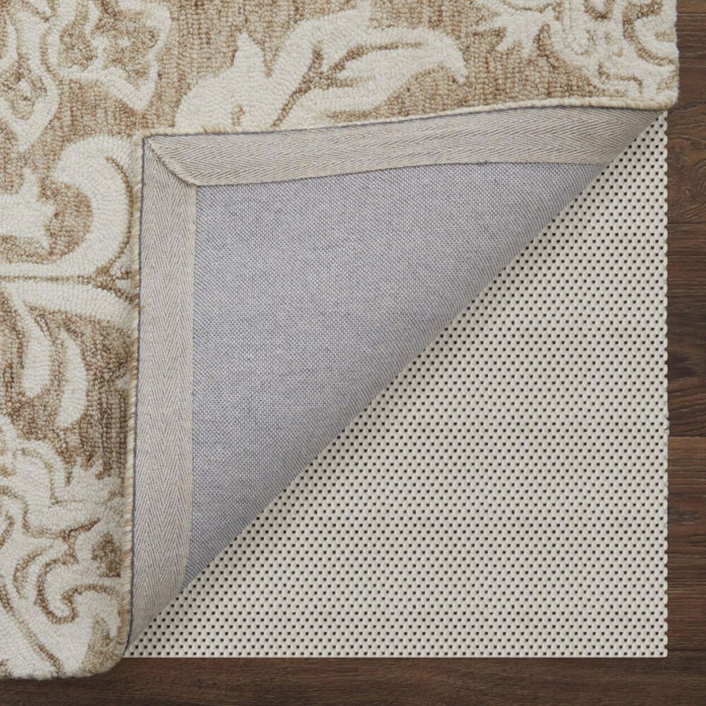 Feizy Belfort Taupe and Ivory 10&#39; x 14&#39; Area Rug, , large