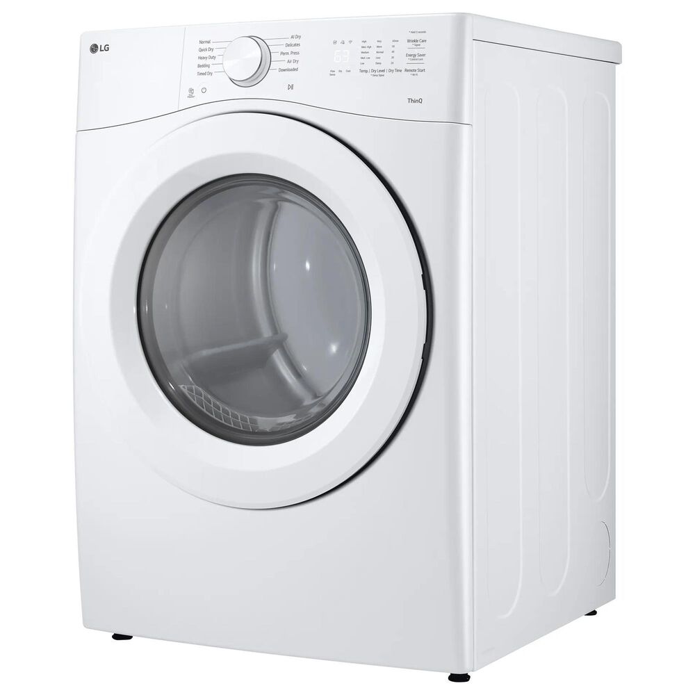 LG 7.4 Cu. Ft. Ultra Large Capacity Smart Front Load Electric Dryer in White, , large