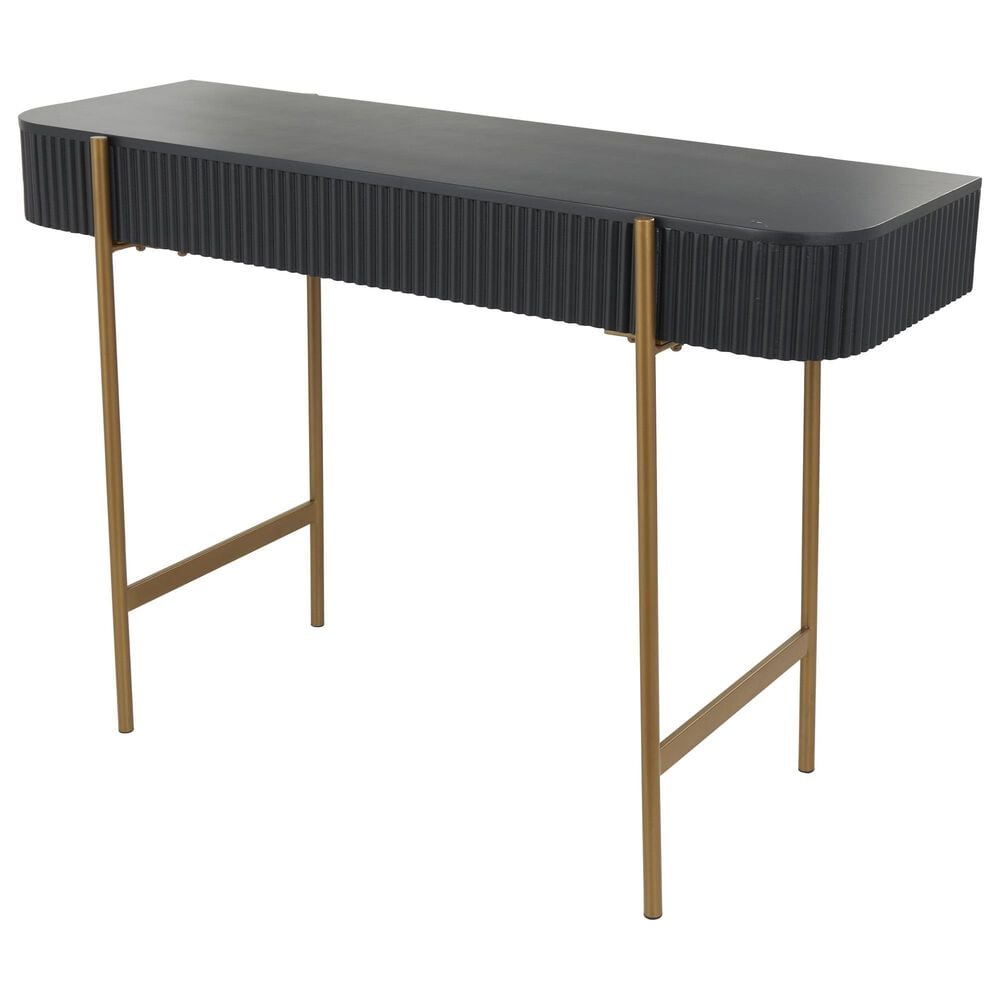 Maple and Jade Console Table in Black and Gold, , large