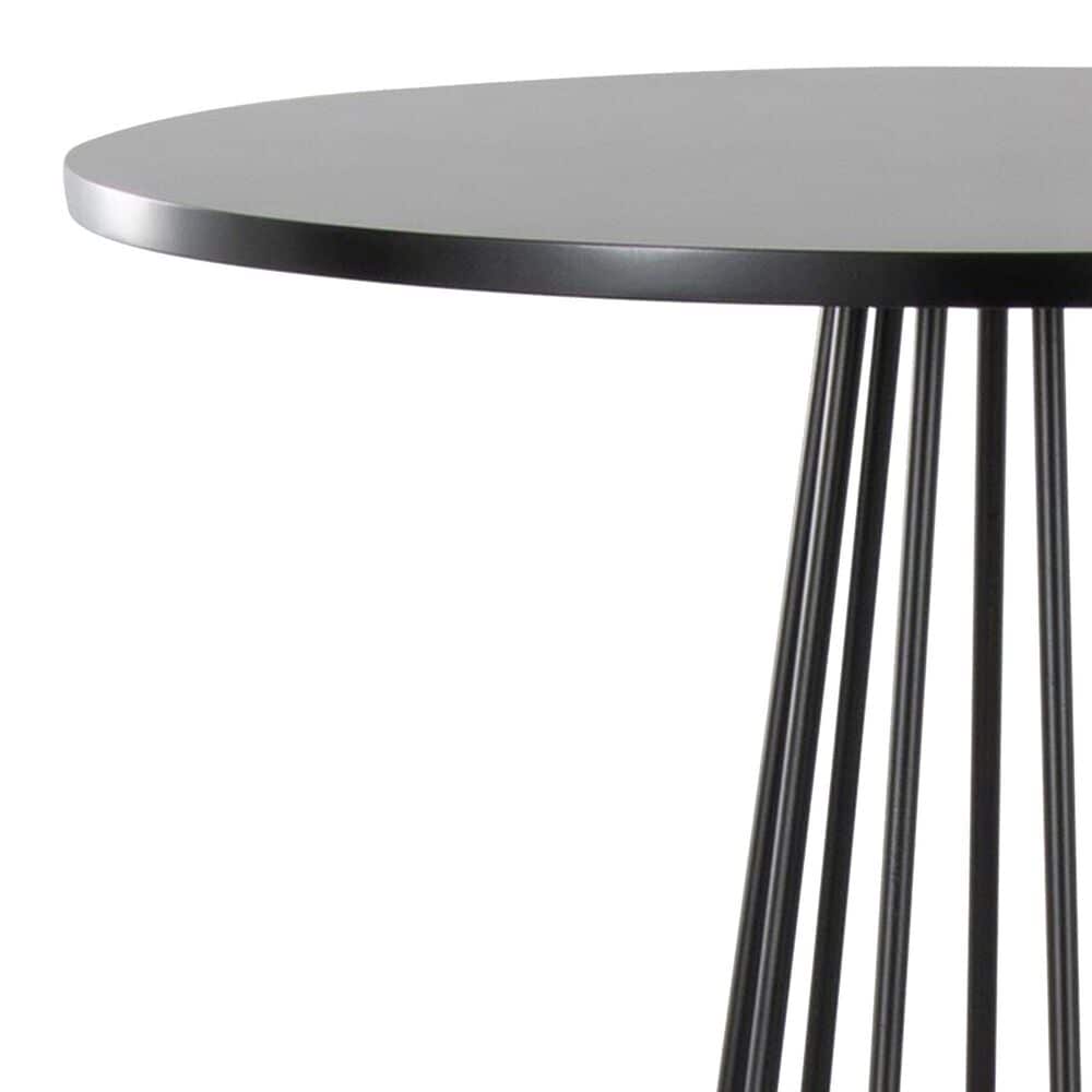 LumiSource Canary Contemporary Bar Table in Black Metal and Black Wood, , large