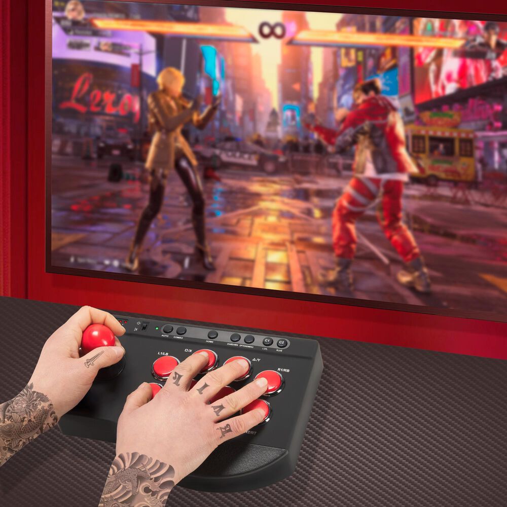 SUBSONIC Arcade Stick in Black and Red, , large