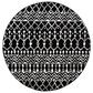 Safavieh Tulum TUL270 6"7" Round Black and Ivory Area Rug, , large