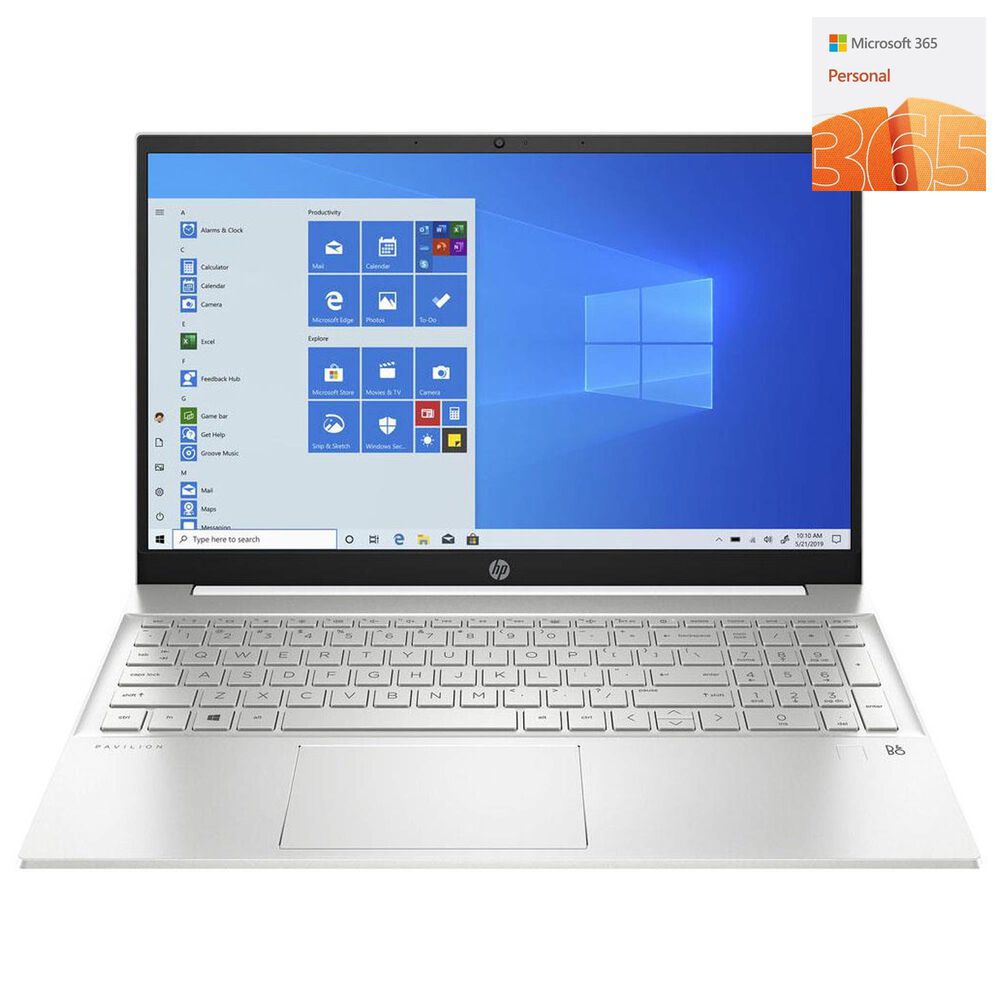 HP 15.6" Pavilion 15-eg0032nr Multi-Touch Laptop + 365 Personal | 12-Month Subscription, 1 person | Premium Office apps | 1TB OneDrive cloud storage | PC/Mac Download (Digital Code in Box), , large