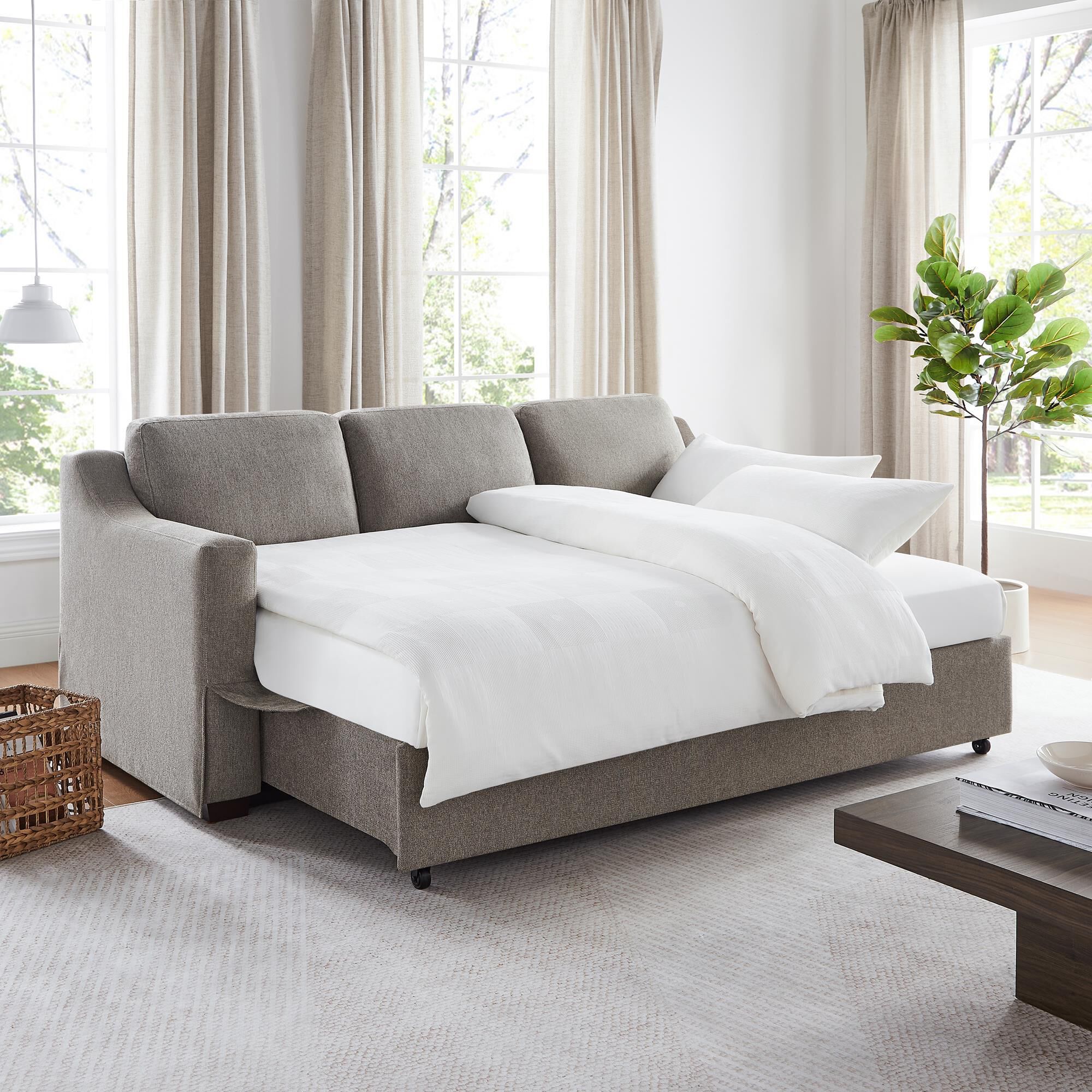 Serta Haddington Convertible Sofa in Flax