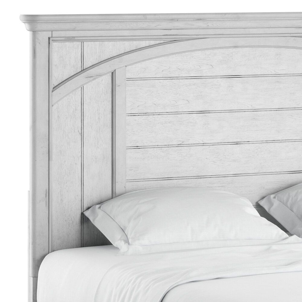 Golden Wave Furniture New Haven King Panel Bed in Oyster Shell, , large