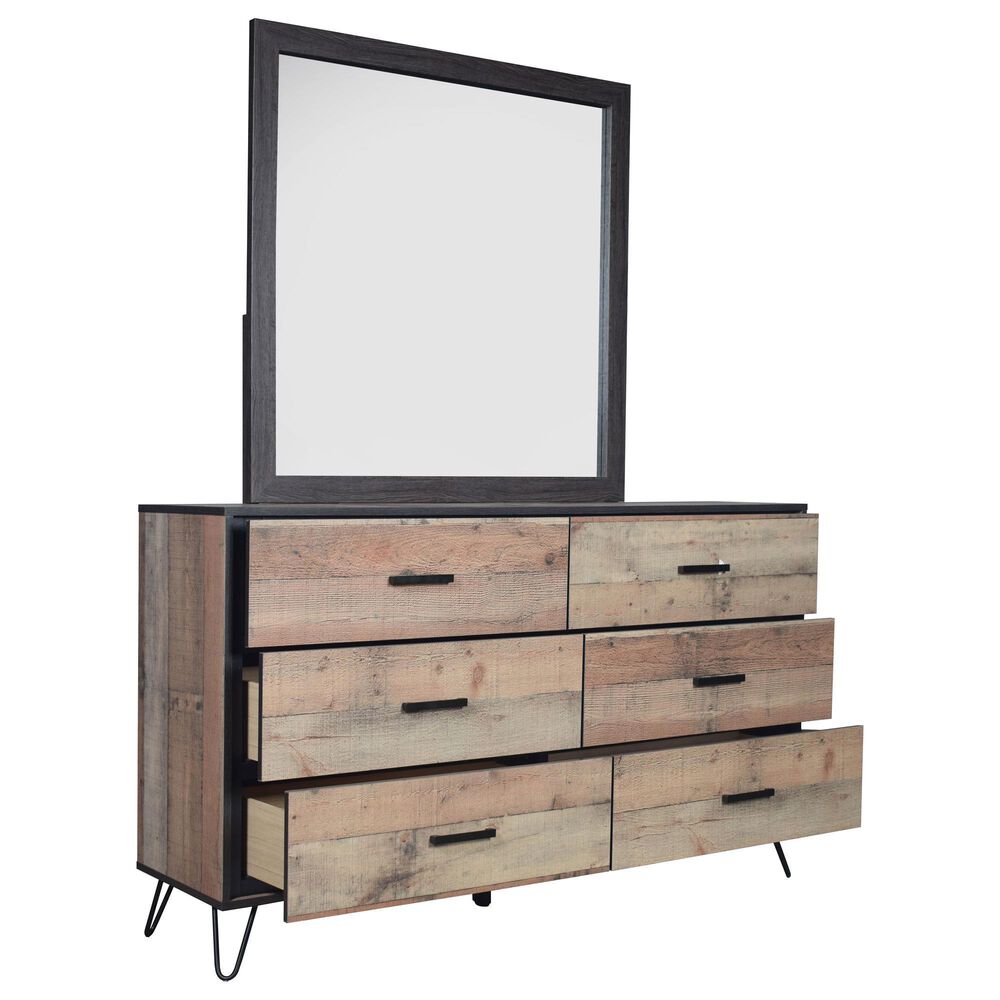 New Heritage Design Elk River 4-Piece Queen Bedroom Set in Rustic Brown and Black, , large