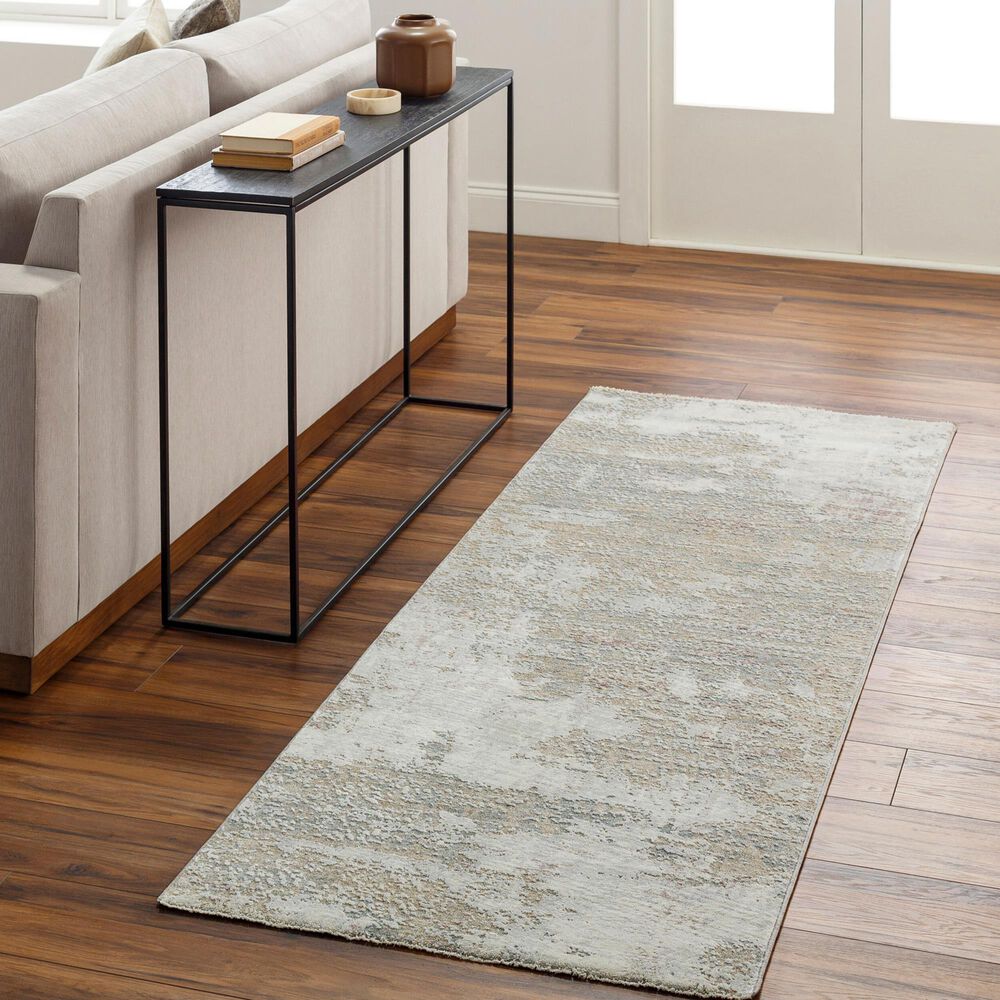 Surya Brunswick 2&#39;7&quot; x 7&#39;3&quot; Cream, Tan, Blue, Taupe, Dusty Pink and Seafoam Runner, , large