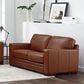 Amax Leather Chatsworth Stationary Loveseat in Nutmeg, , large