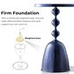 Furniture of America Gleam Round End Table in Polished Blue and Ocean, , large