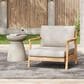 Hearth and Haven Outdoor Club Chair with Water-Resistant Cushion in Beige, , large