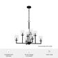 Hunter Kerrison 8-Light Chandelier in Natural Iron, , large