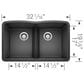Blanco Diamond Equal Double Bowl Kitchen Sink with Low Divide in Anthracite, , large