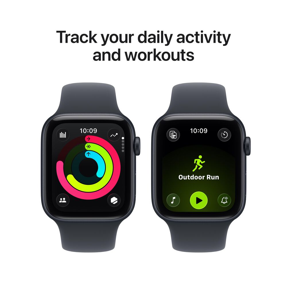 Apple Watch SE 3 &#40;GPS&#41; 44mm Midnight Aluminum Case with Midnight Sport Band - M/L - Midnight - &#40;2025&#41;&#40;Pre-Order&#41;, , large