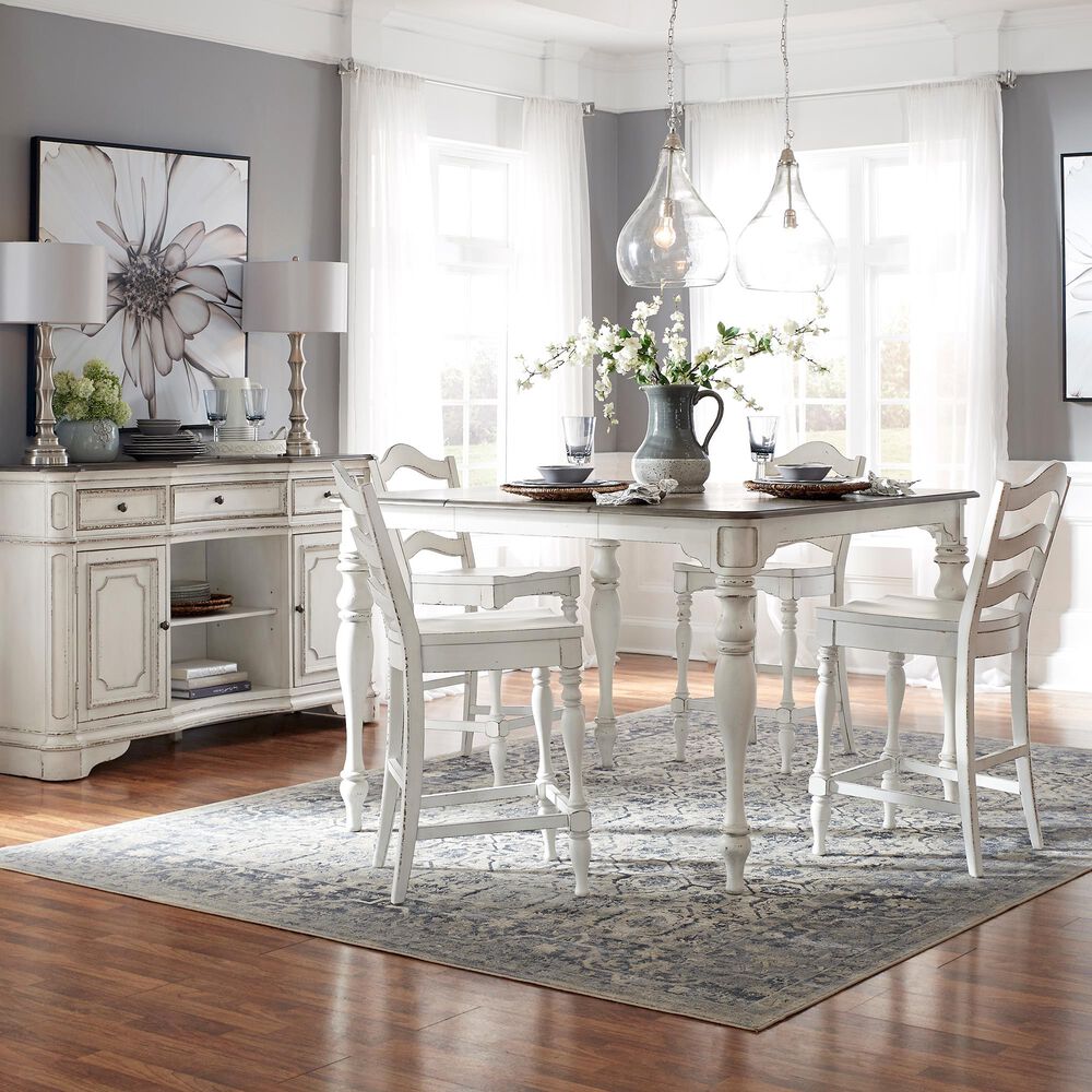 Belle Furnishings Magnolia Manor Counter Chair in White &#40;Set of 2&#41;, , large