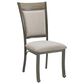 Linon Home Decor Franklin Side Chair in Warm Pewter and Grey, , large