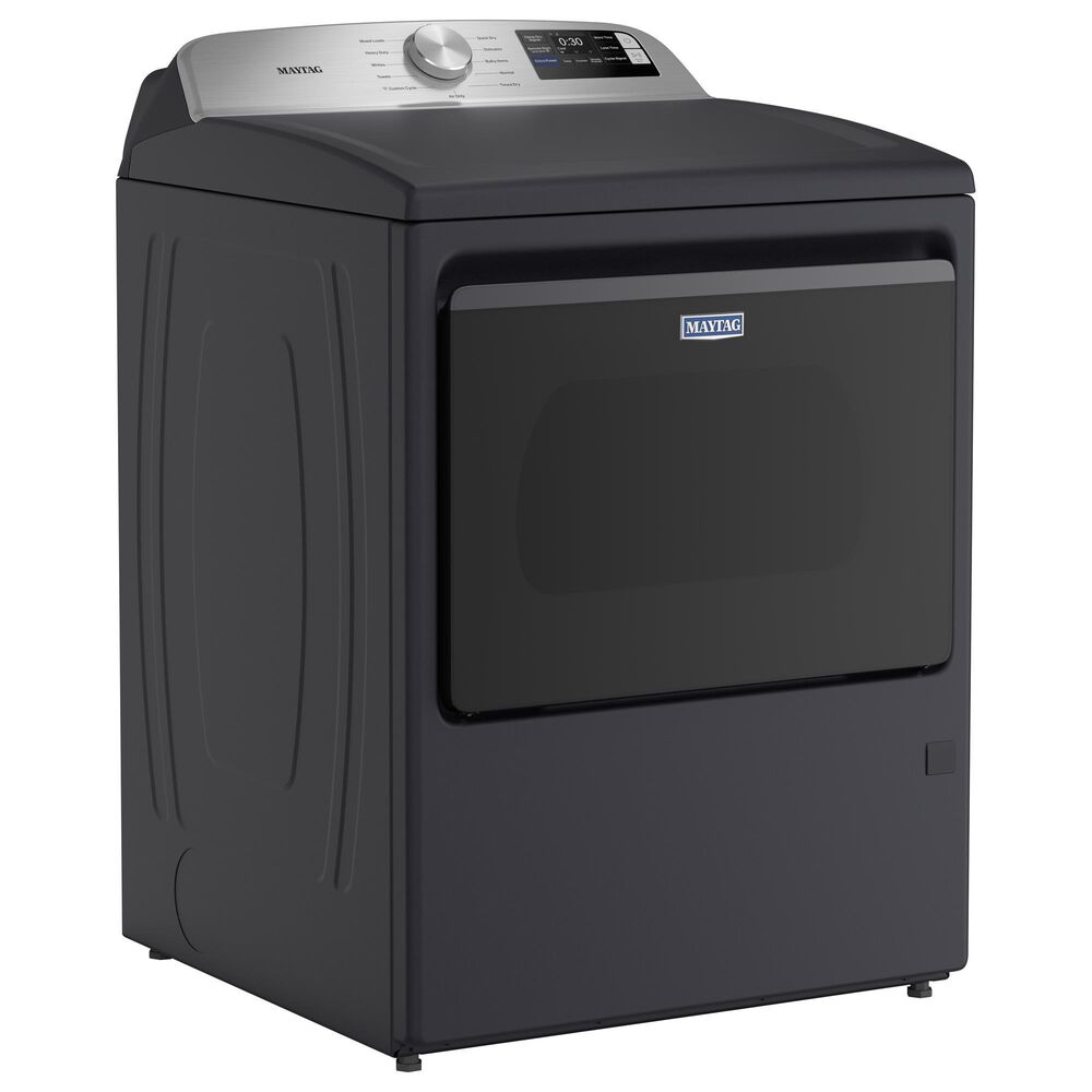 Maytag 5.3 Cu. Ft. Smart Top Load Washer and 7.4 Cu. Ft. Smart Electric Top Load Dryer Laundry Pair in Midnight Steel, , large