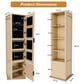 GigaCloud Rotating Jewelry Cabinet with Full-length Mirror, Coat Rack and Shelves in Walnut, , large
