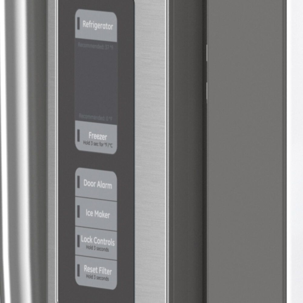 GE Appliances 23.1 Cu. Ft. Counter Depth French Door Refrigerator in Stainless Steel, , large