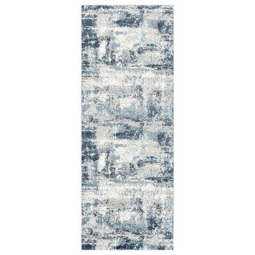 Surya Carpet, Inc. Lavadora LVR-2313 2"7" x 7"3" Ink Blue, Navy, Light Gray, Light Beige and Cream Runner, , large