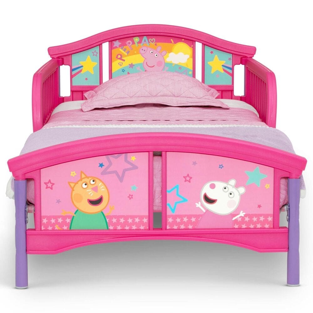 Delta Children Peppa Pig Big Adventures Plastic Toddler Bed in Pink, , large