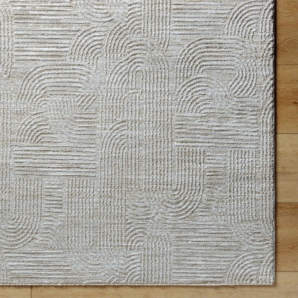 Surya Masterpiece MPC-2311 Medium Gray, Light Gray and Cream 5' x 7'5" Area Rug, , large