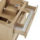 James Martin Vanities Solene 36" Single Bathroom Vanity in Seaside Oak with 3 cm Charcoal Soapstone Quartz Top and Rectangular Sink, , large