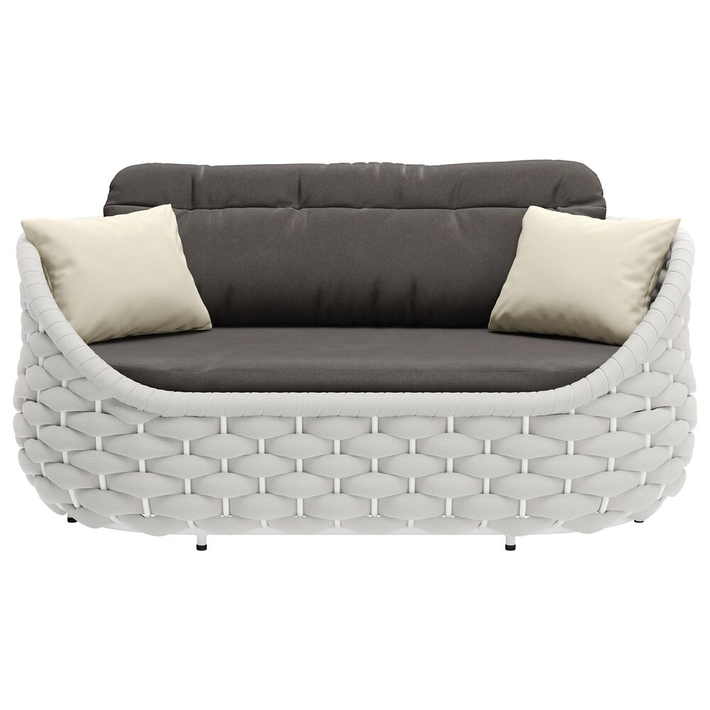 Zuo Modern Coral Reef Loveseat in Gray, , large