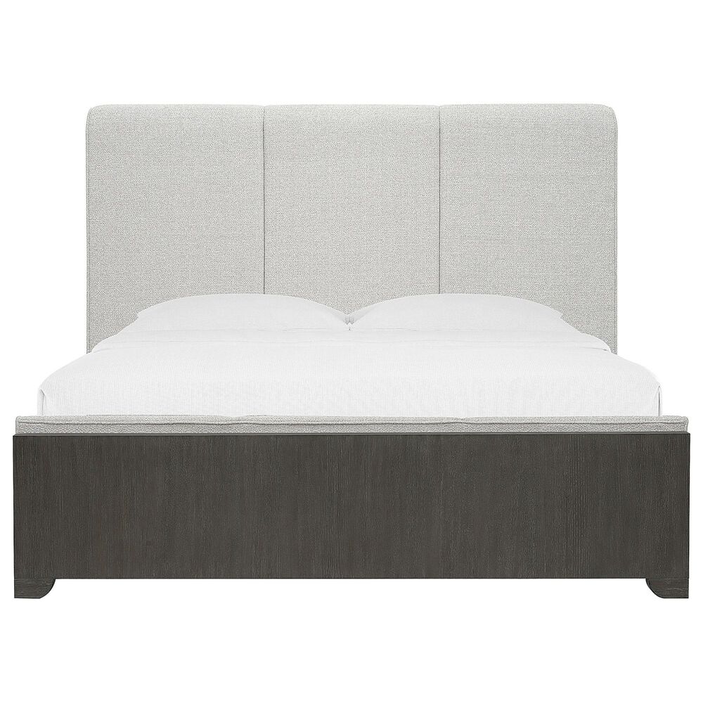 Nicolette Home Anderson Park Dark 5-Piece King Upholstered Bedroom Set in Moose Trail and Frontier Brown, , large